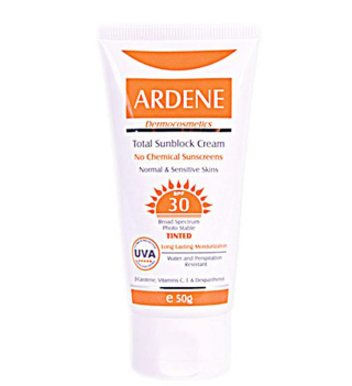 کرم ضد آفتاب رنگی آردن با SPF30 مناسب پوست نرمال و حساس حجم 50 گرم