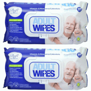 دستمال مرطوب مدل Adult Wipes پک 2 عددی دافی