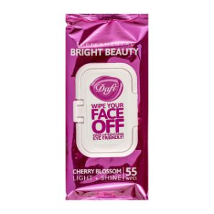 دستمال مرطوب پاک کننده آرایش دافی حاوی شکوفه گیلاس ژاپنی بسته 55 عددی ارسال با طرح رندوم