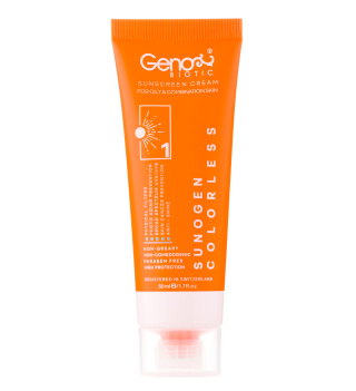 کرم ضد آفتاب بی رنگ ژنو بایوتیک با SPF50 مناسب پوست چرب و مختلط حجم 50 میلی لیتر