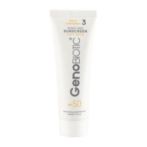 کرم ضد آفتاب رنگی ژنو بایوتیک با SPF50 مناسب پوست چرب و مختلط حجم 50 ملی لیتر