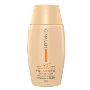 کرم ضد آفتاب رنگی ژیناژن مدل SPF50 شماره 01 مناسب پوست چرب و مختلط حجم 50 میلی لیتر