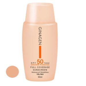 کرم ضد آفتاب رنگی ژیناژن مدل SPF50 شماره 03 مناسب پوست چرب و مختلط حجم 50 میلی لیتر