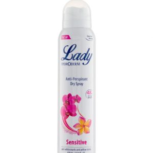 اسپری دئودورانت و ضد تعریق بانوان Lady کاهش دهنده حساسیت ناحیه زیر بغل 150میل هیدرودرم