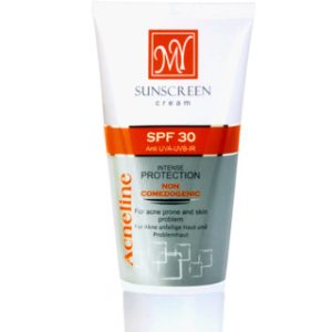 کرم ضد آفتاب بی رنگ مای با SPF30 مناسب پوست چرب و جوش دار حجم 50 میلی لیتر
