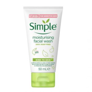 ژل شستشو صورت مدل Moisturising حجم 50میل سیمپل