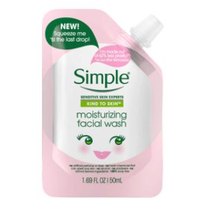 ژل شستشوی صورت مسافرتی مدل Moisturising حجم 50میل سیمپل