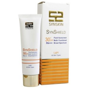 فلوئید ضد آفتاب رنگی ساین اسکین مدل Syn Shield با SPF30 مناسب انواع پوست حجم 50 میلی لیتر