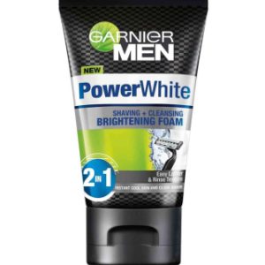 فوم اصلاح و روشن کننده صورت آقایان مدل Power White حجم 100میل گارنیر
