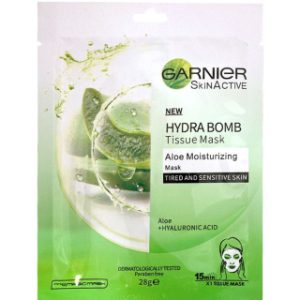 ماسک ورقه ای آبرسان و مرطوب کننده حاوی آلوئه ورا و هیالورونیک اسید بسته تک عددی گارنیر