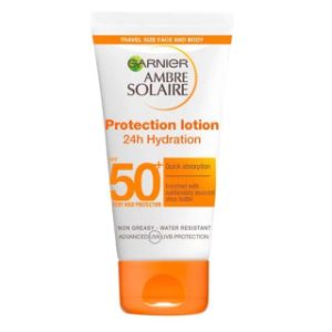 کرم ضد آفتاب بی رنگ گارنیر با SPF50 مناسب انواع پوست حجم 50 میلی لیتر