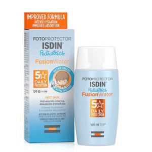 کرم ضد آفتاب بی رنگ ایزدین مدل FusionWater با SPF50 مناسب کودک حجم 50 میلی لیتر