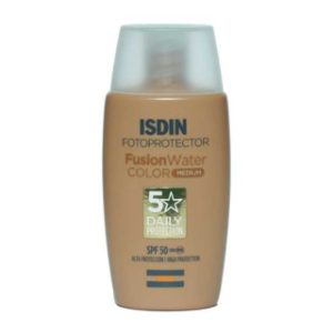 کرم ضد آفتاب رنگی ایزدین مدل Fusion Water با SPF50 مناسب انواع پوست حجم 50 میلی لیتر
