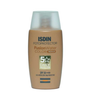 کرم ضد آفتاب رنگی ایزدین مدل Fusion Water با SPF50 مناسب انواع پوست حجم 50 میلی لیتر