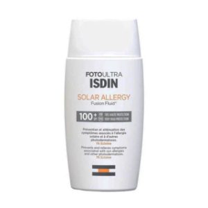 کرم ضد آفتاب بی رنگ ایزدین مدل Solar Allergy با SPF100 مناسب انواع پوست حجم 50 میلی لیتر